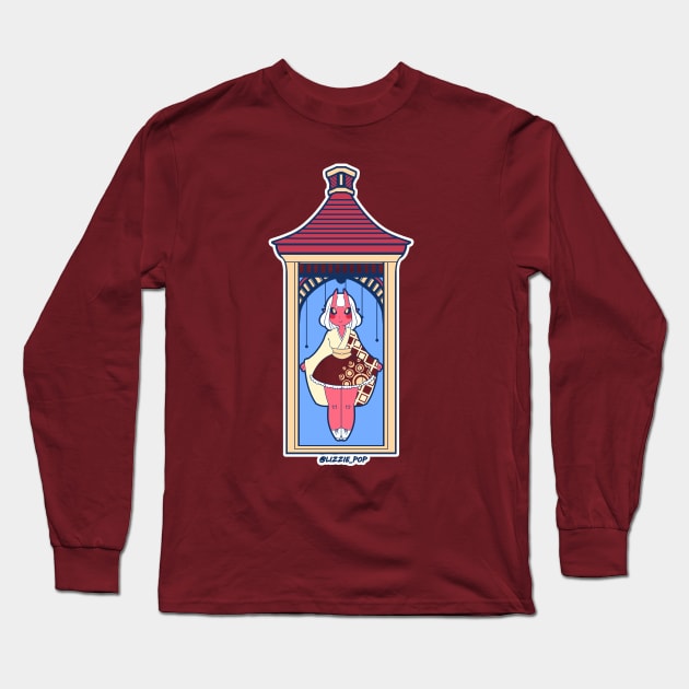 Transparent Little Oni Girl Long Sleeve T-Shirt by Lizziepop